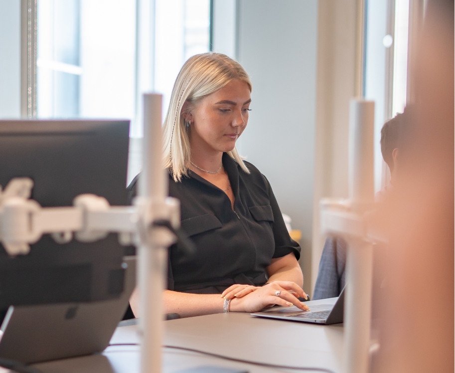 LWR solicitors working at laptops in office