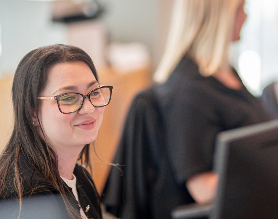 LWR employees working in office